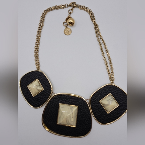 Jessica Simpson Black & Gold Tone Necklace - Picture 1 of 3